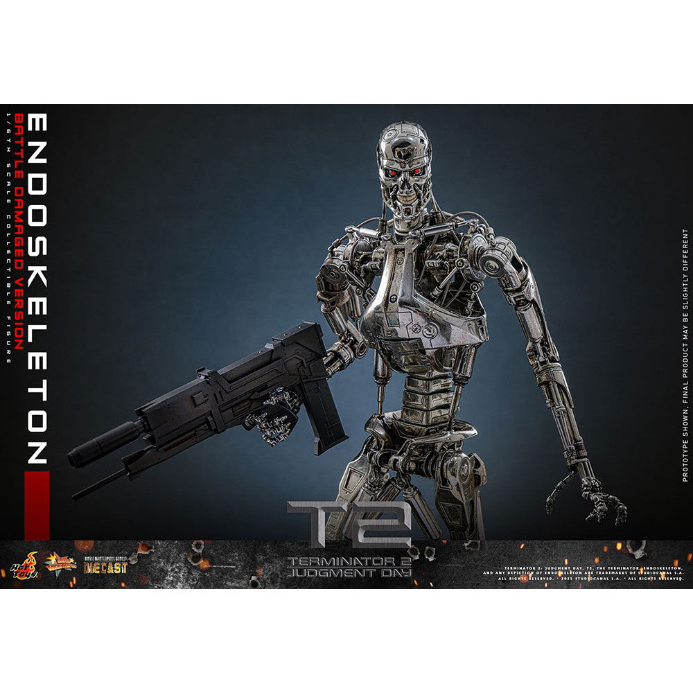 【予約安心出荷】[FIG] ムービー・マスターピース DIECAST エンドスケルトン(バトルダメージ) ターミネーター2 1/6 完成品 可動フィギュア(MM#840D77) ホットトイズ(2026年11月)