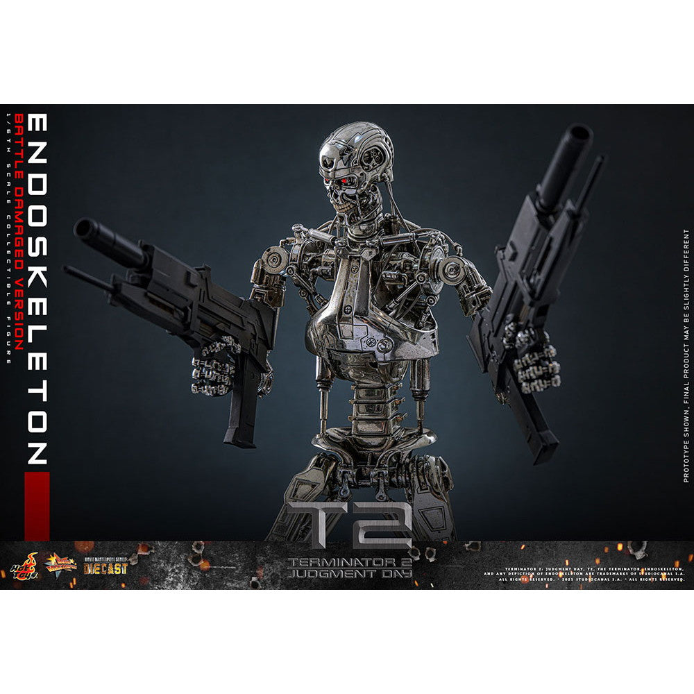 【予約安心出荷】[FIG] ムービー・マスターピース DIECAST エンドスケルトン(バトルダメージ) ターミネーター2 1/6 完成品 可動フィギュア(MM#840D77) ホットトイズ(2026年11月)