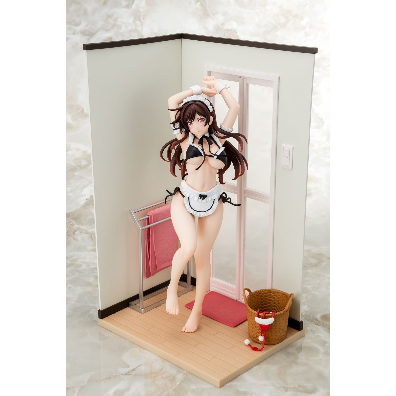 【中古即納】[FIG] 水原千鶴(みずはらちづる) メイドビキニniお着替えフィギュア 彼女、お借りします 1/6 完成品 フィギュア 箱入り娘(20260331)