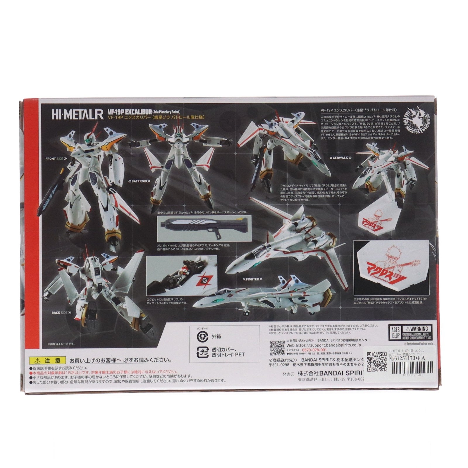 【中古即納】[FIG] HI-METAL R VF-19P エクスカリバー(惑星ゾラ パトロール隊仕様) マクロス ダイナマイト7 完成品 可動フィギュア バンダイ(20250924)