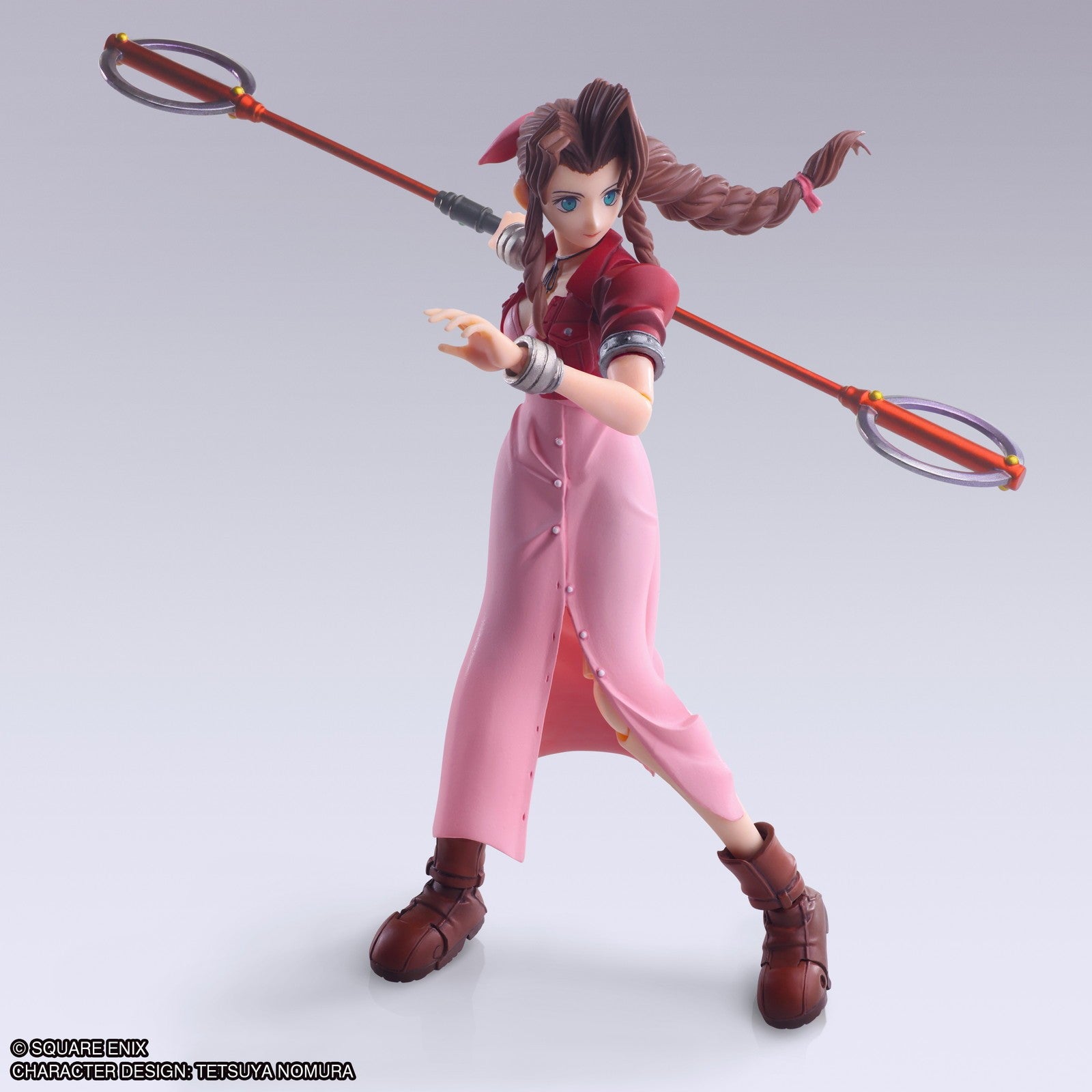 【中古即納】[FIG] BRING ARTS(ブリングアーツ) エアリス・ゲインズブール ミスリルロッドVer. FINAL FANTASY VII(ファイナルファンタジー7) 完成品 可動フィギュア スクウェア・エニックス(20260331)
