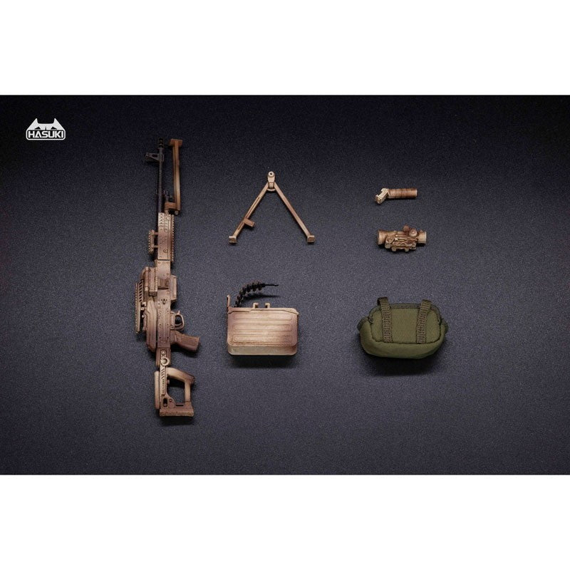 【新品】【お取り寄せ】[FIG] WM-05B 汎用機関銃セット デザートカモフラージュ 1/12 アクションフィギュア用完成品オプションパーツ フィギュア用アクセサリ HASUKI(ハスキ)(20260830)