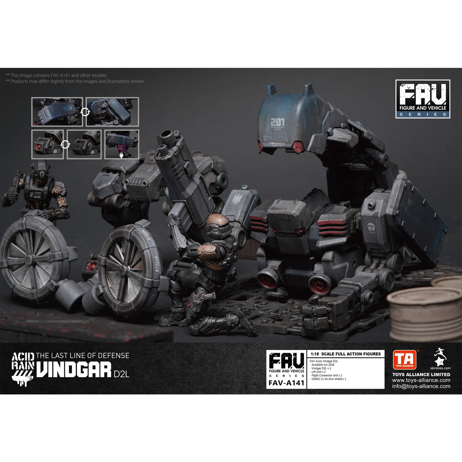 【予約安心出荷】[FIG] マイルストン流通限定 アシッドレイン FAV-A141 ヴィンドガル D2L 1/18 完成品 可動フィギュア TOYS ALLIANCE(トイアライアンス)(2026年6月)