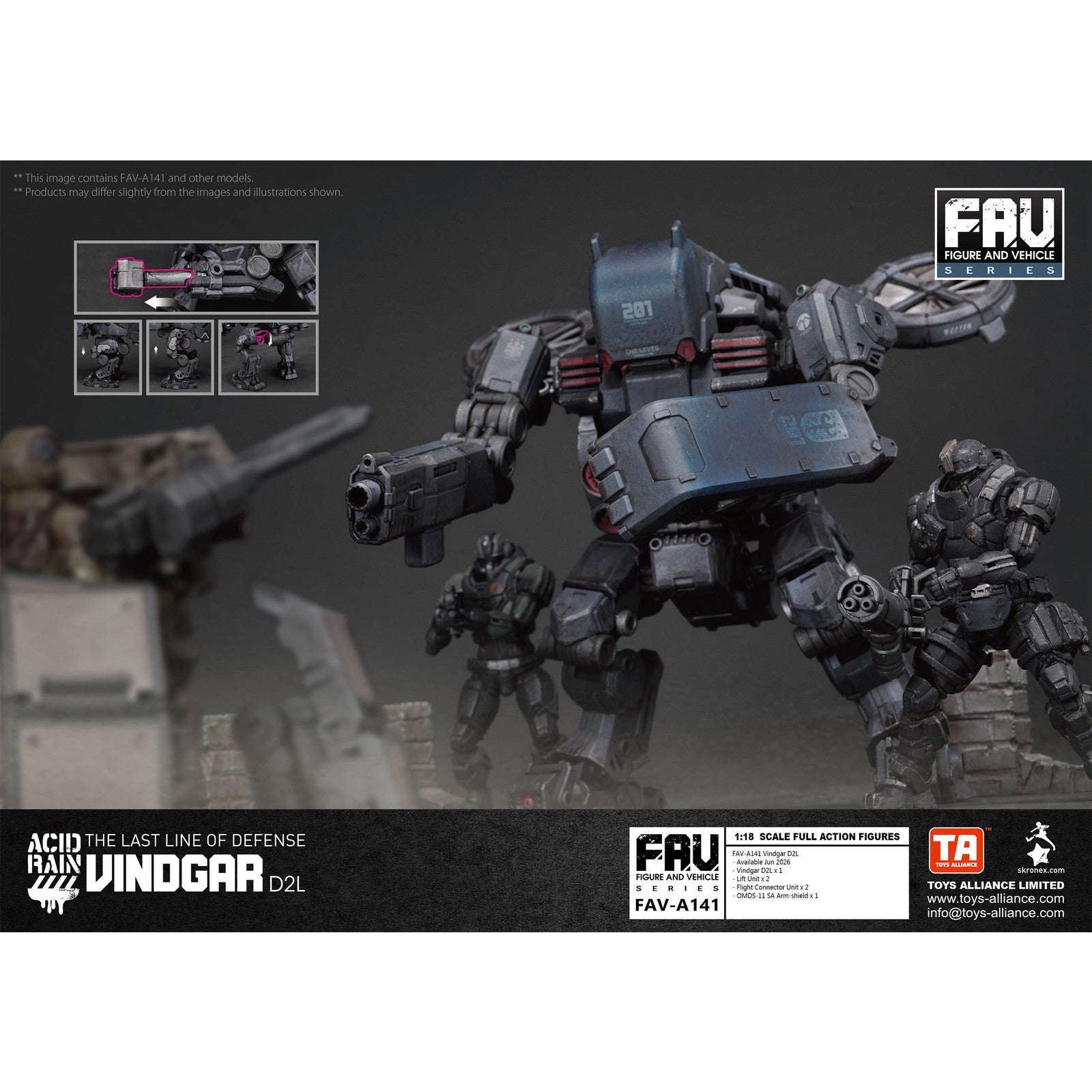 【予約安心出荷】[FIG] マイルストン流通限定 アシッドレイン FAV-A141 ヴィンドガル D2L 1/18 完成品 可動フィギュア TOYS ALLIANCE(トイアライアンス)(2026年6月)