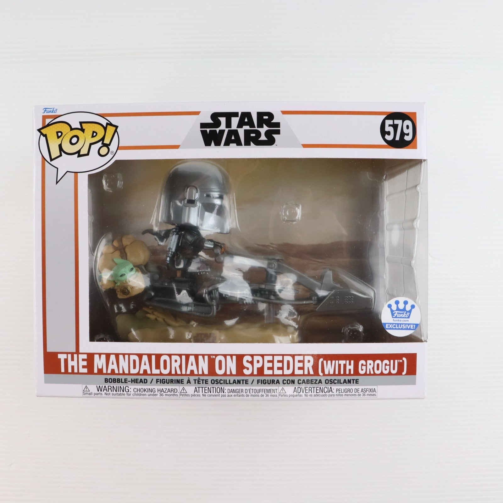 【中古即納】[FIG] Funko Shop限定 POP! 579 ザ・マンダロリアン・オン・スピーダー(ウィズ・グローグー) STAR WARS(スター・ウォーズ) ザ・マンダロリアン 完成品 フィギュア FUNKO(ファンコ)(20221231)