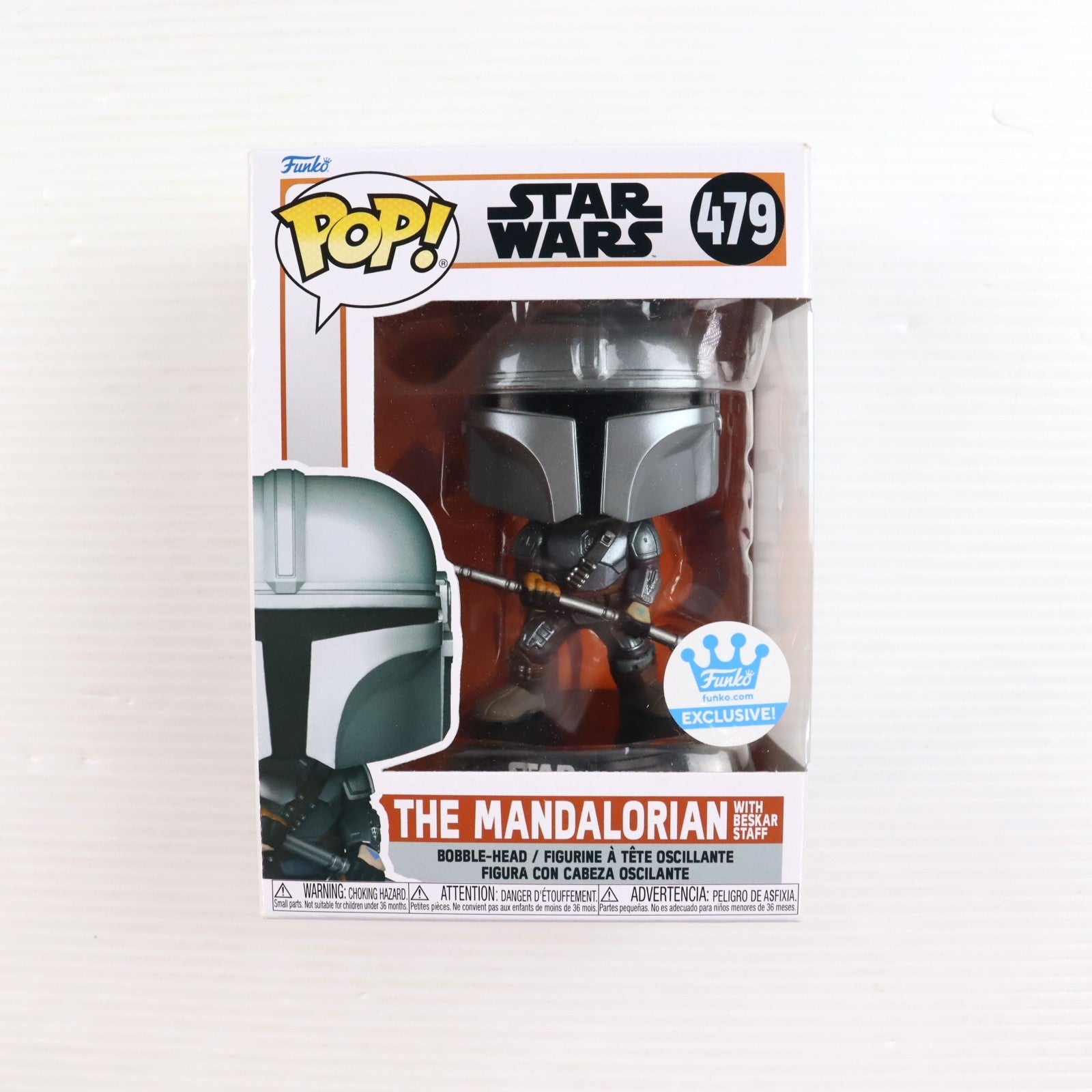 【中古即納】[FIG] Funko限定 POP! 479 マンダロリアン with Beskar Staff STAR WARS(スター・ウォーズ) ザ・マンダロリアン 完成品 フィギュア FUNKO(ファンコ)(20211231)