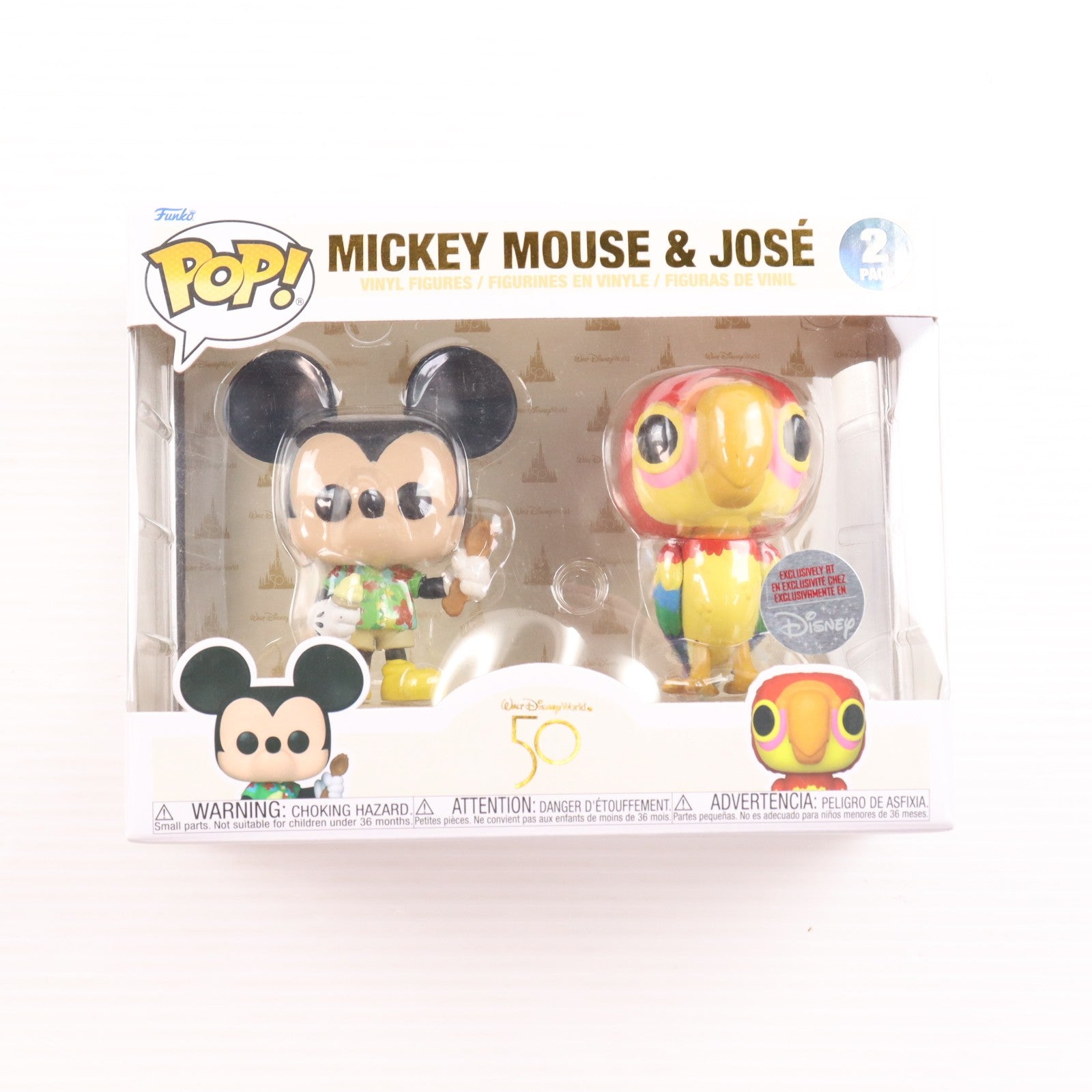【中古即納】[FIG] Disney限定 ミッキーマウス & ホセ 2パック ディズニーワールド50th 完成品 フィギュア FUNKO(ファンコ)(20220629)