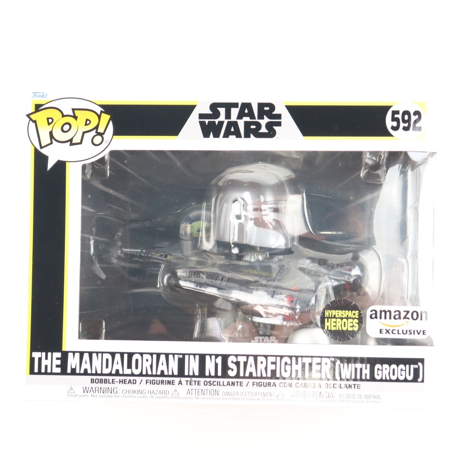 【中古即納】[FIG] Amazon限定 POP! 592 マンダロリアンin N1スターファイターwithグローグー STAR WARS(スター・ウォーズ) ザ・マンダロリアン 完成品 フィギュア FUNKO(ファンコ)(20230623)
