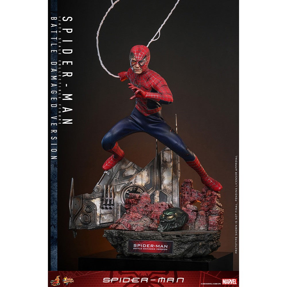 【予約安心出荷】[FIG] ムービー・マスターピース スパイダーマン(バトルダメージ版) 1/6 完成品 可動フィギュア(MM#859) ホットトイズ(2027年2月)