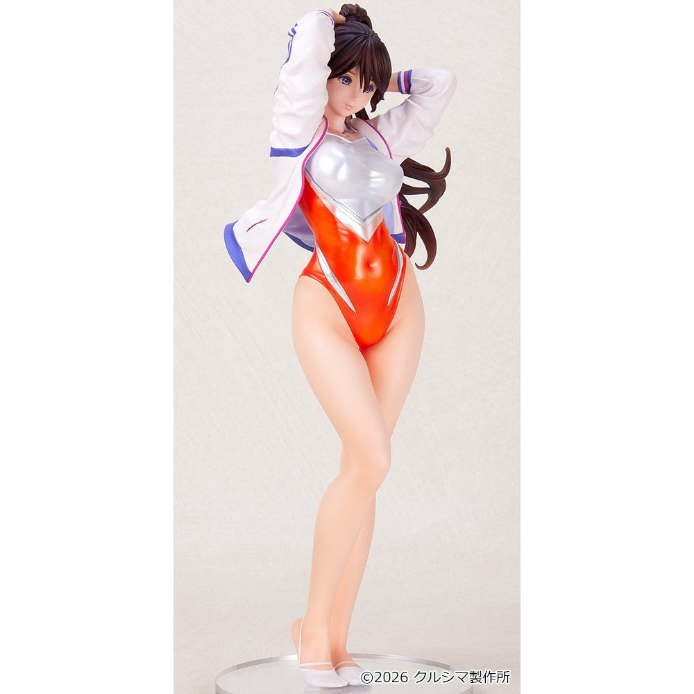 【予約安心出荷】[FIG] オリジナル やすみちゃんシリーズ No.254 蓮玖(れんきゅう)さん ～新体操部の練習が始まります～ 成形色アイボリー 1/7 レジンキャストキット フィギュア クルシマ製作所(2026年3月)