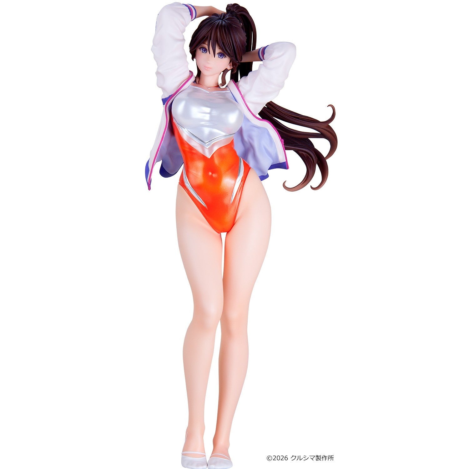 【予約安心出荷】[FIG] オリジナル やすみちゃんシリーズ No.255 蓮玖(れんきゅう)さん ～新体操部の練習が始まります～ 成形色フレッシュ 1/7 レジンキャストキット フィギュア クルシマ製作所(2026年3月)