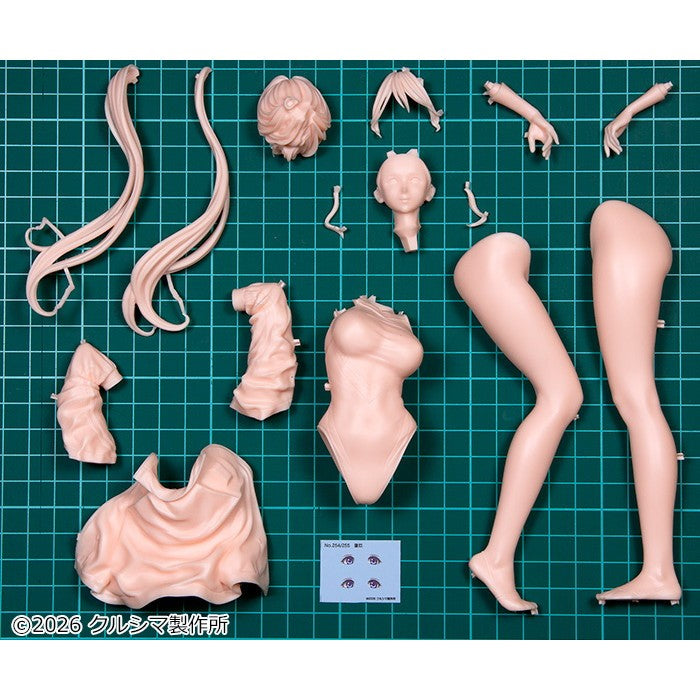 【予約安心出荷】[FIG] オリジナル やすみちゃんシリーズ No.255 蓮玖(れんきゅう)さん ～新体操部の練習が始まります～ 成形色フレッシュ 1/7 レジンキャストキット フィギュア クルシマ製作所(2026年3月)