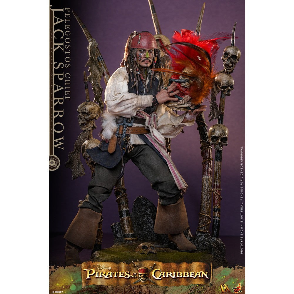 【予約安心出荷】[FIG] ムービー・マスターピース DX ジャック・スパロウ(ペレゴストス族長) パイレーツ・オブ・カリビアン/デッドマンズ・チェスト 1/6 完成品 可動フィギュア(DX#48) ホットトイズ(2026年12月)