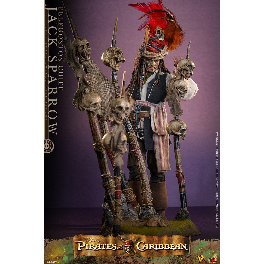 【予約安心出荷】[FIG] ムービー・マスターピース DX ジャック・スパロウ(ペレゴストス族長) パイレーツ・オブ・カリビアン/デッドマンズ・チェスト 1/6 完成品 可動フィギュア(DX#48) ホットトイズ(2026年12月)