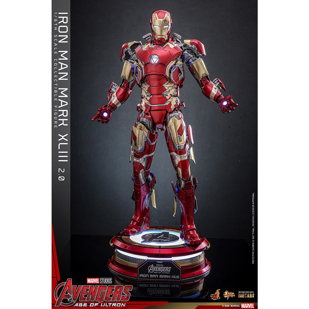 【予約安心出荷】[FIG] ムービー・マスターピース DIECAST アイアンマン・マーク43(2.0版) アベンジャーズ/エイジ・オブ・ウルトロン 1/6 完成品 可動フィギュア(MM#865D80) ホットトイズ(2027年3月)