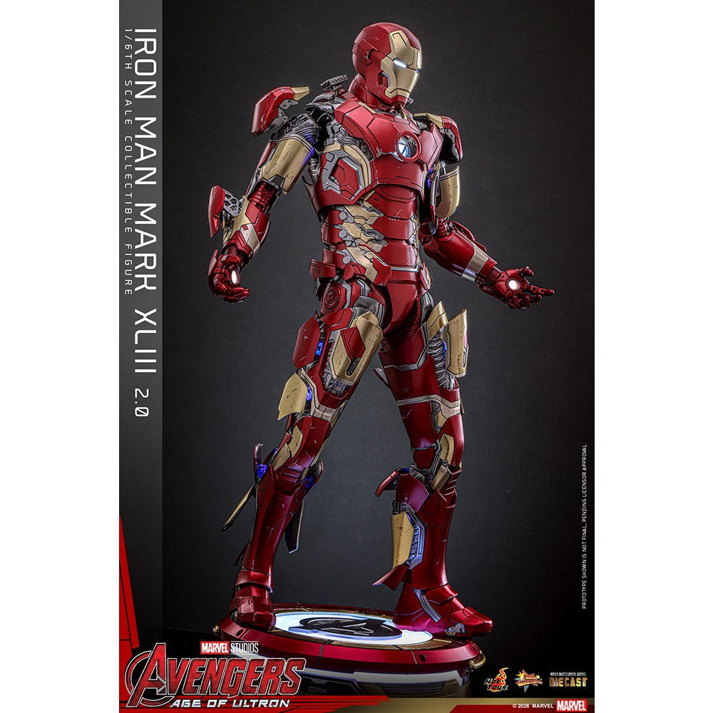 【予約安心出荷】[FIG] ムービー・マスターピース DIECAST アイアンマン・マーク43(2.0版) アベンジャーズ/エイジ・オブ・ウルトロン 1/6 完成品 可動フィギュア(MM#865D80) ホットトイズ(2027年3月)