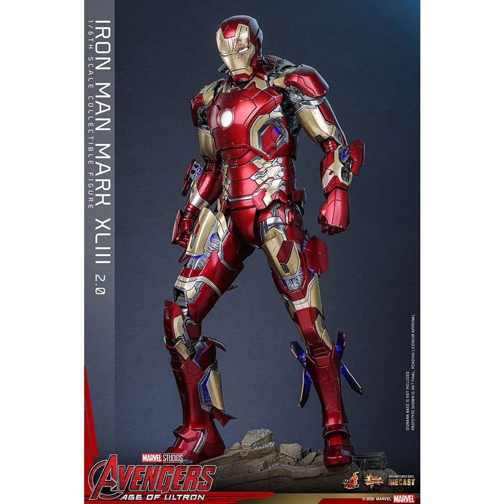 【予約安心出荷】[FIG] ムービー・マスターピース DIECAST アイアンマン・マーク43(2.0版) アベンジャーズ/エイジ・オブ・ウルトロン 1/6 完成品 可動フィギュア(MM#865D80) ホットトイズ(2027年3月)