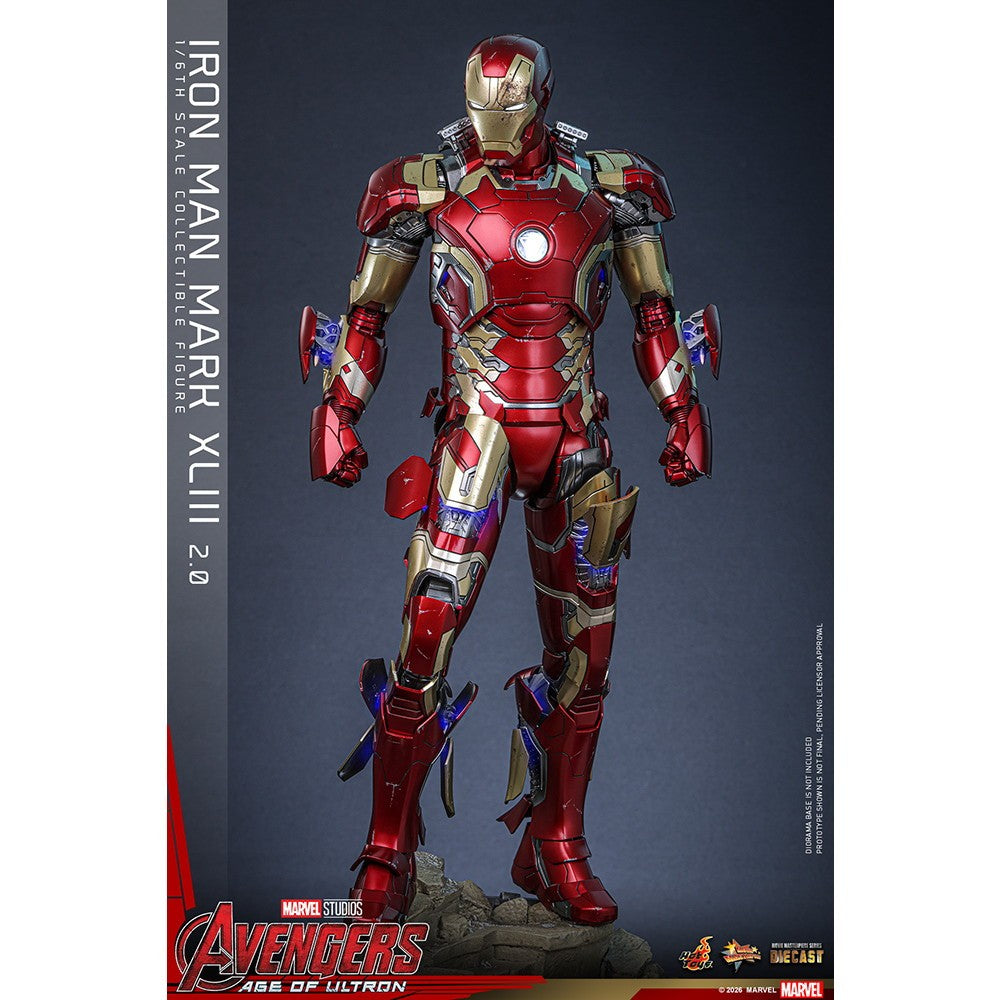 【予約安心出荷】[FIG] ムービー・マスターピース DIECAST アイアンマン・マーク43(2.0版) アベンジャーズ/エイジ・オブ・ウルトロン 1/6 完成品 可動フィギュア(MM#865D80) ホットトイズ(2027年3月)