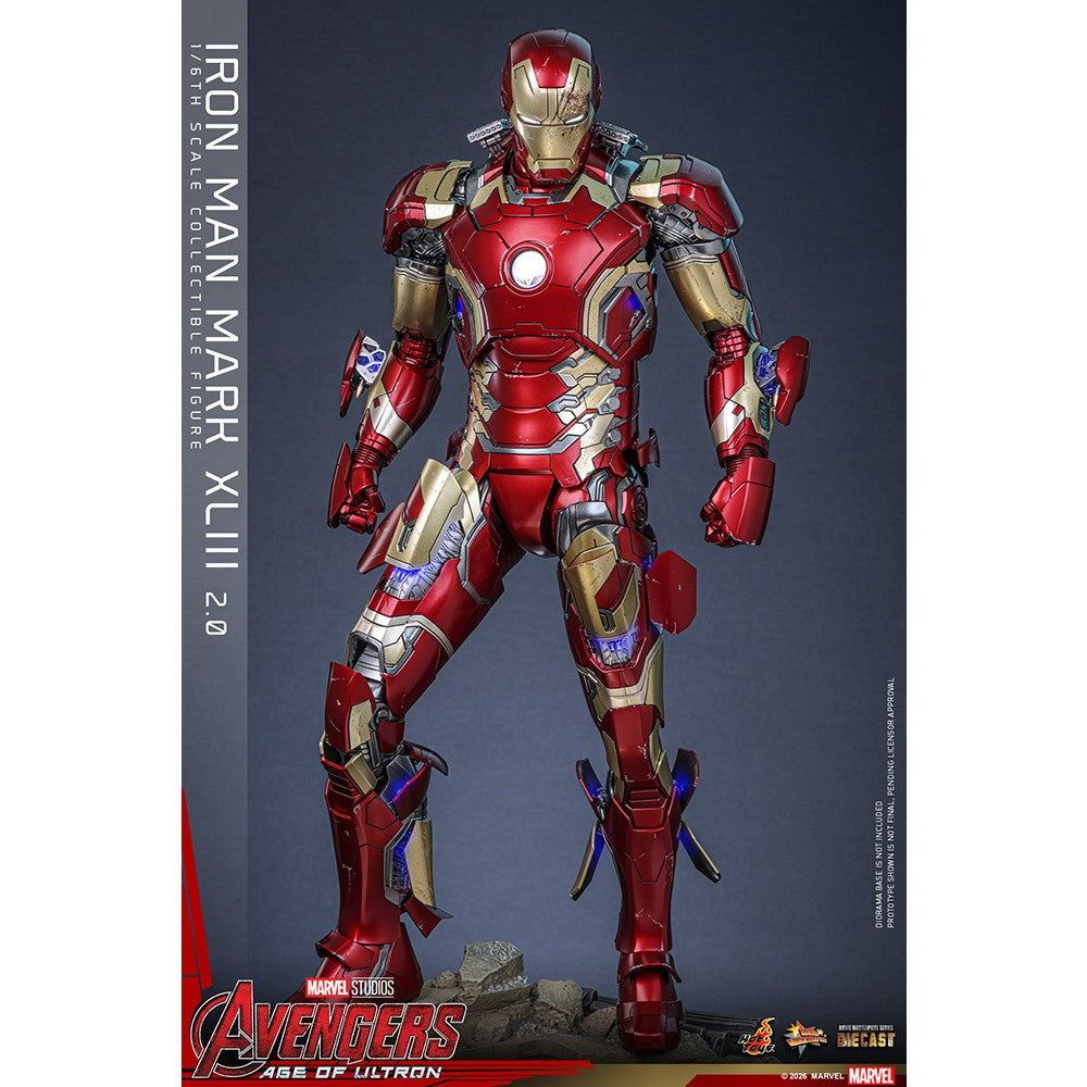 【予約安心出荷】[FIG] ムービー・マスターピース DIECAST アイアンマン・マーク43(2.0版) アベンジャーズ/エイジ・オブ・ウルトロン 1/6 完成品 可動フィギュア(MM#865D80) ホットトイズ(2027年3月)