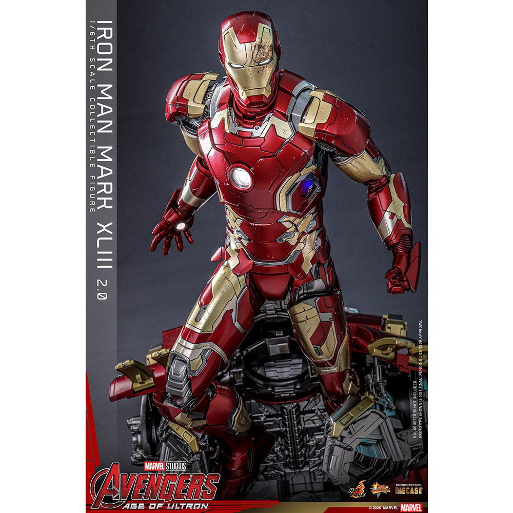【予約安心出荷】[FIG] ムービー・マスターピース DIECAST アイアンマン・マーク43(2.0版) アベンジャーズ/エイジ・オブ・ウルトロン 1/6 完成品 可動フィギュア(MM#865D80) ホットトイズ(2027年3月)