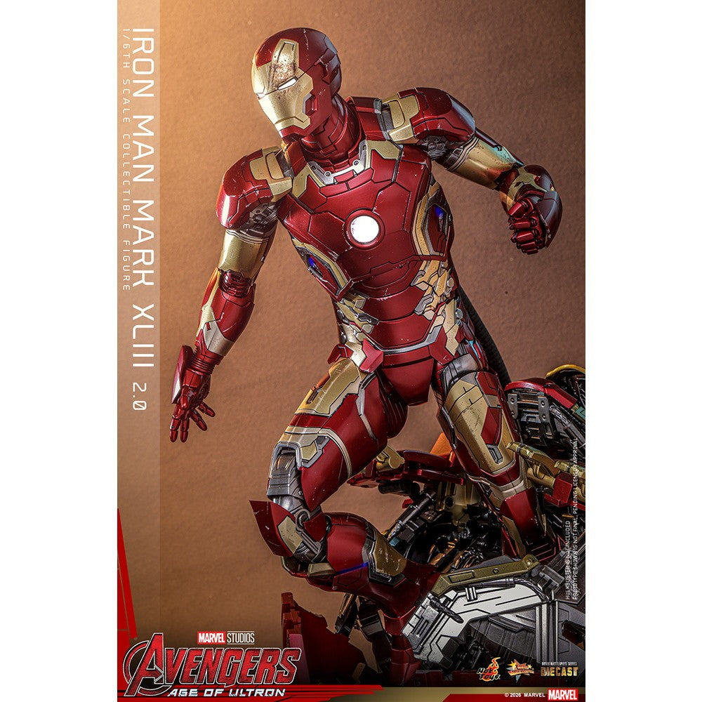 【予約安心出荷】[FIG] ムービー・マスターピース DIECAST アイアンマン・マーク43(2.0版) アベンジャーズ/エイジ・オブ・ウルトロン 1/6 完成品 可動フィギュア(MM#865D80) ホットトイズ(2027年3月)