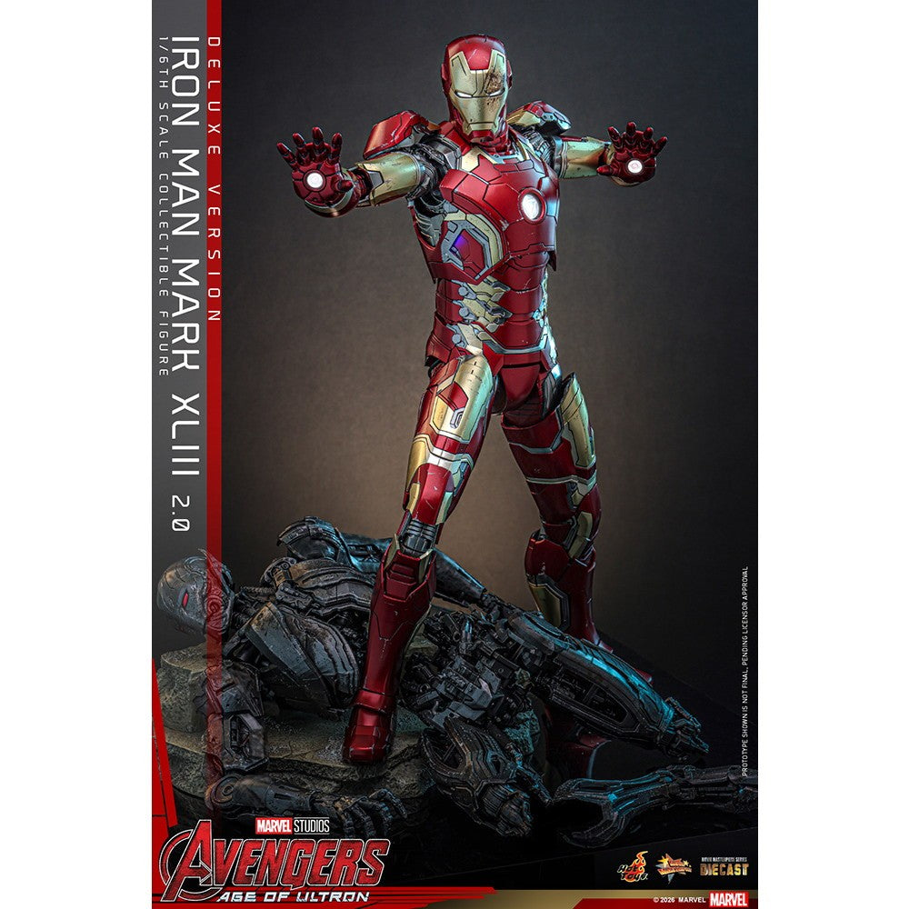 【予約安心出荷】[FIG] ムービー・マスターピース DIECAST アイアンマン・マーク43(2.0/デラックス版) アベンジャーズ/エイジ・オブ・ウルトロン 1/6 完成品 可動フィギュア(MM#866D81) ホットトイズ(2027年3月)