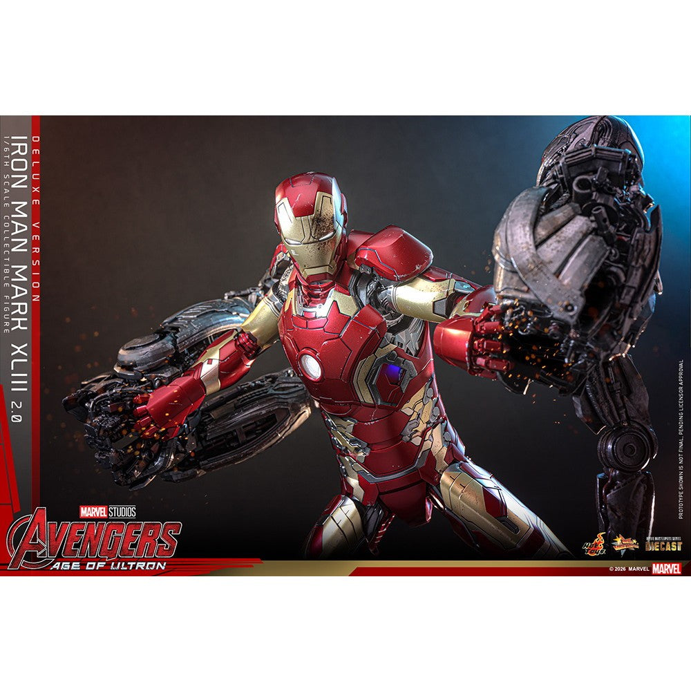 【予約安心出荷】[FIG] ムービー・マスターピース DIECAST アイアンマン・マーク43(2.0/デラックス版) アベンジャーズ/エイジ・オブ・ウルトロン 1/6 完成品 可動フィギュア(MM#866D81) ホットトイズ(2027年3月)