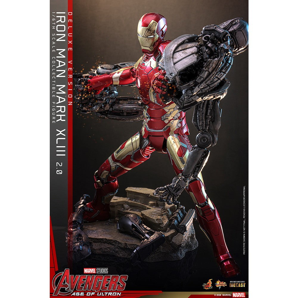 【予約安心出荷】[FIG] ムービー・マスターピース DIECAST アイアンマン・マーク43(2.0/デラックス版) アベンジャーズ/エイジ・オブ・ウルトロン 1/6 完成品 可動フィギュア(MM#866D81) ホットトイズ(2027年3月)