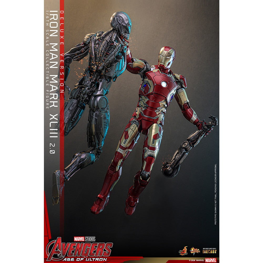 【予約安心出荷】[FIG] ムービー・マスターピース DIECAST アイアンマン・マーク43(2.0/デラックス版) アベンジャーズ/エイジ・オブ・ウルトロン 1/6 完成品 可動フィギュア(MM#866D81) ホットトイズ(2027年3月)