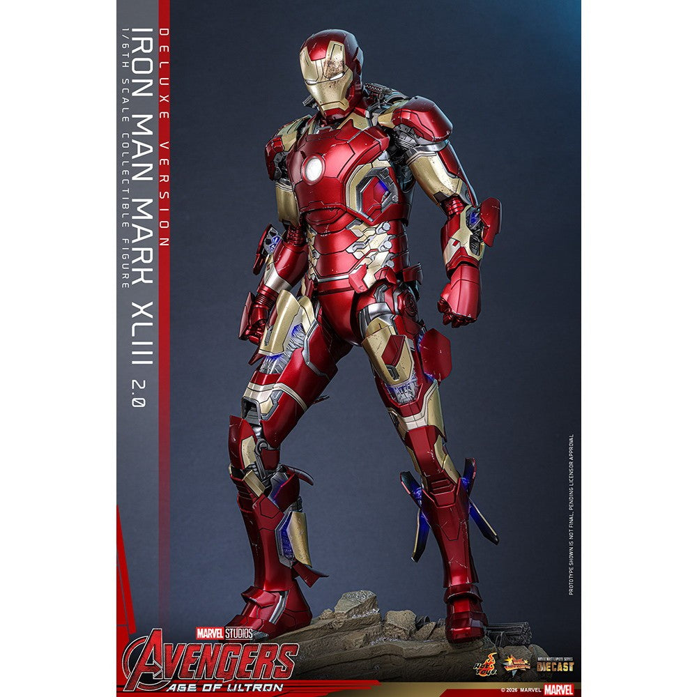【予約安心出荷】[FIG] ムービー・マスターピース DIECAST アイアンマン・マーク43(2.0/デラックス版) アベンジャーズ/エイジ・オブ・ウルトロン 1/6 完成品 可動フィギュア(MM#866D81) ホットトイズ(2027年3月)