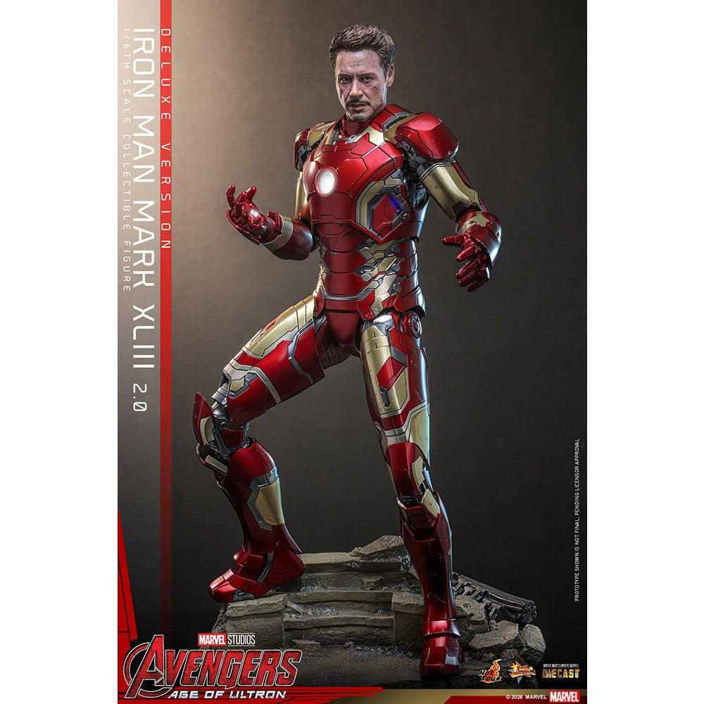 【予約安心出荷】[FIG] ムービー・マスターピース DIECAST アイアンマン・マーク43(2.0/デラックス版) アベンジャーズ/エイジ・オブ・ウルトロン 1/6 完成品 可動フィギュア(MM#866D81) ホットトイズ(2027年3月)