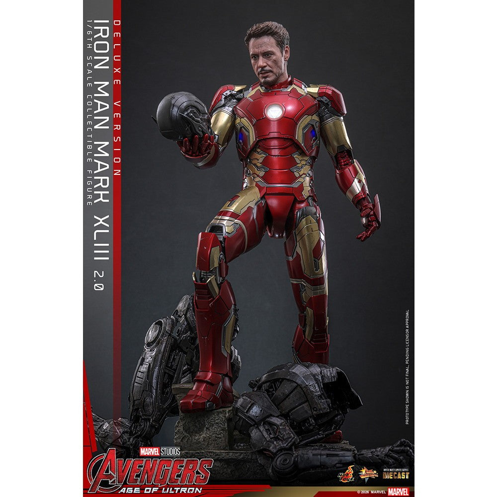 【予約安心出荷】[FIG] ムービー・マスターピース DIECAST アイアンマン・マーク43(2.0/デラックス版) アベンジャーズ/エイジ・オブ・ウルトロン 1/6 完成品 可動フィギュア(MM#866D81) ホットトイズ(2027年3月)