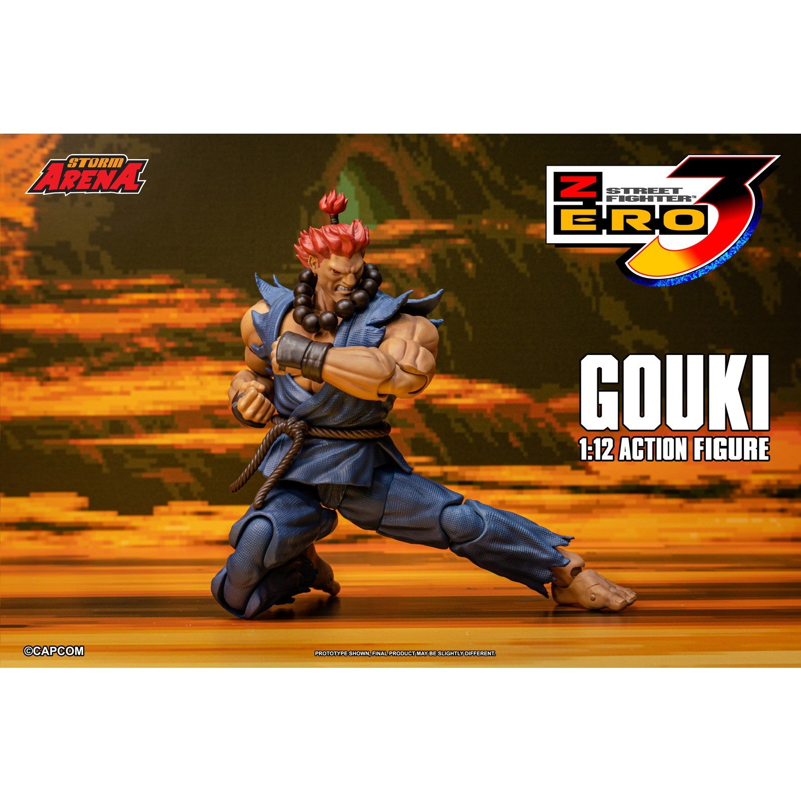 【予約安心出荷】[FIG] Storm Arena(ストームアリーナ) 豪鬼(ごうき) ストリートファイターZERO3 1/12 完成品 可動フィギュア(SASF07) ストームコレクティブルズ(2026年12月)