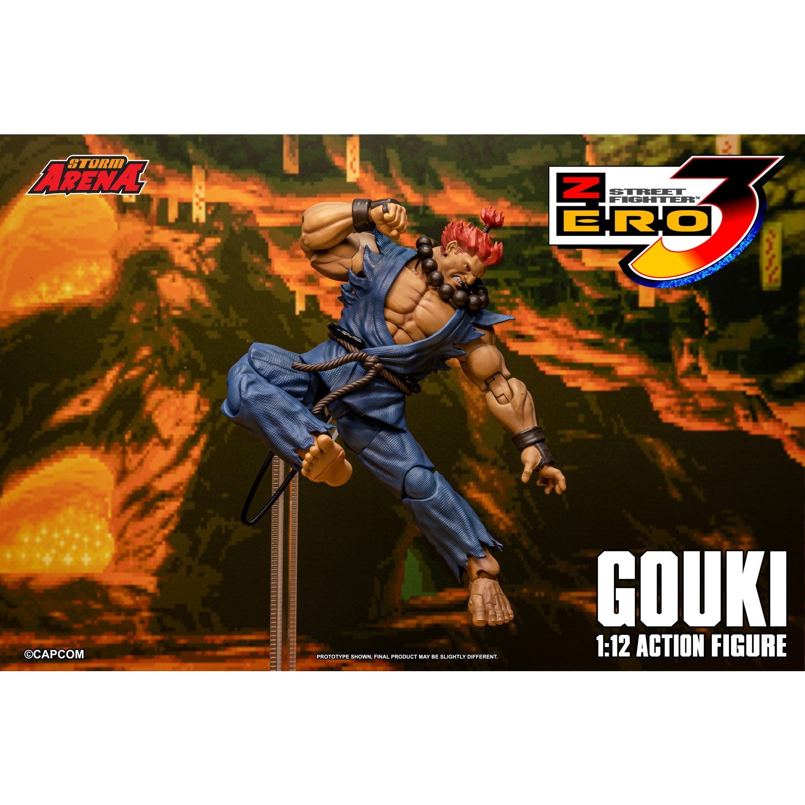 【予約安心出荷】[FIG] Storm Arena(ストームアリーナ) 豪鬼(ごうき) ストリートファイターZERO3 1/12 完成品 可動フィギュア(SASF07) ストームコレクティブルズ(2026年12月)