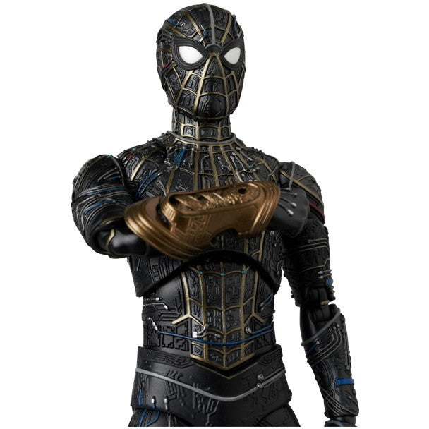 【予約安心出荷】[FIG] マフェックス No.308 MAFEX SPIDER-MAN BLACK & GOLD SUIT スパイダーマン:ノー・ウェイ・ホーム 完成品 可動フィギュア メディコム・トイ(2027年1月)