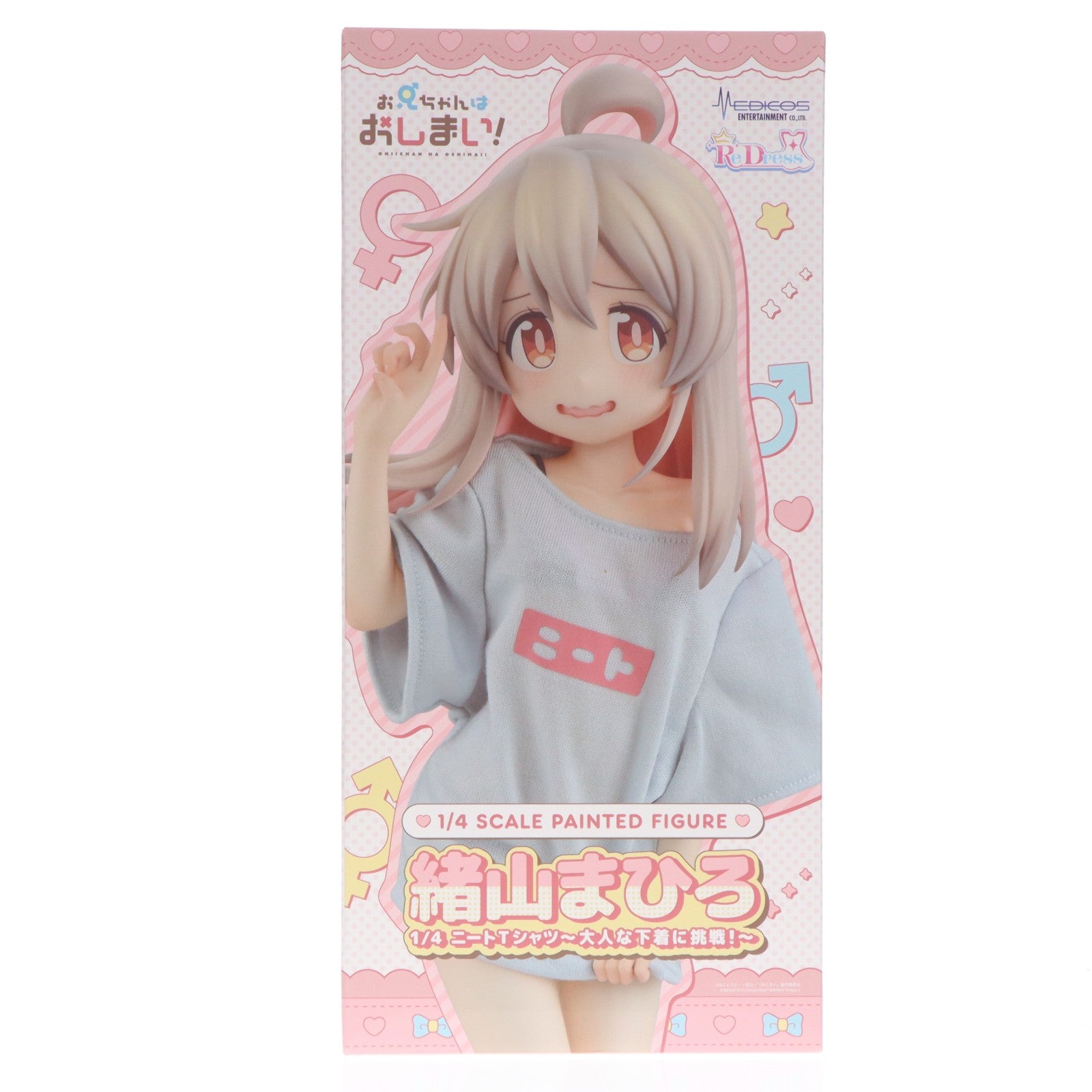 【中古即納】[FIG] MEDICOS ONLINE SHOP限定特典付属 緒山まひろ(おやままひろ) ニートTシャツ～大人な下着に挑戦!～ TVアニメ「お兄ちゃんはおしまい!」 1/4 完成品 フィギュア メディコス・エンタテインメント(20251225)