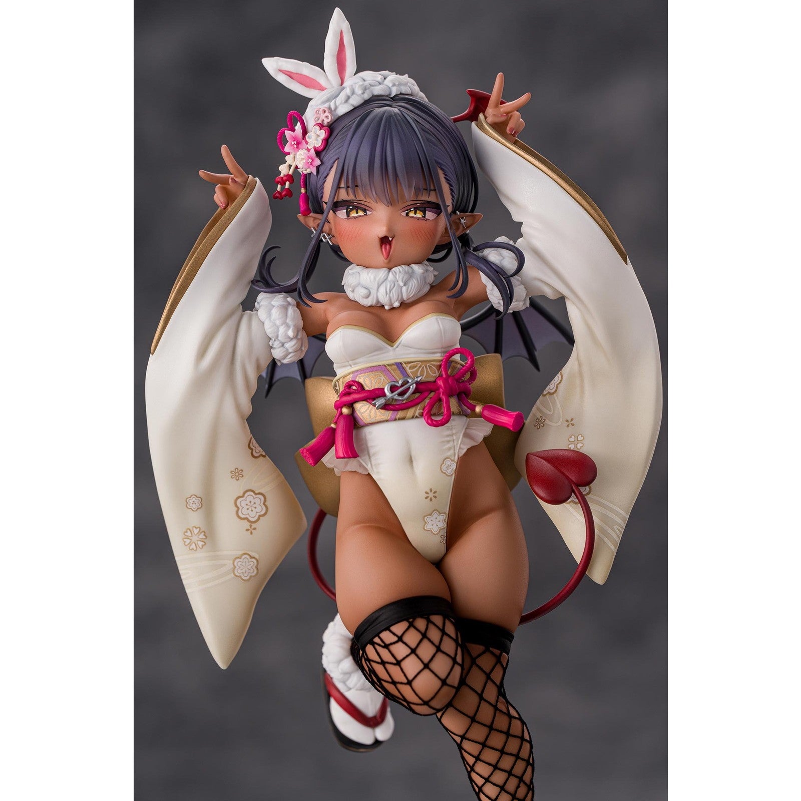 【予約安心出荷】[FIG] 特典4種付属 褐色サキュバスちゃん 晴れ着バニーVer.-豪華版 完成品 フィギュア Kiwi Toys(キウイトイズ)(2026年11月)