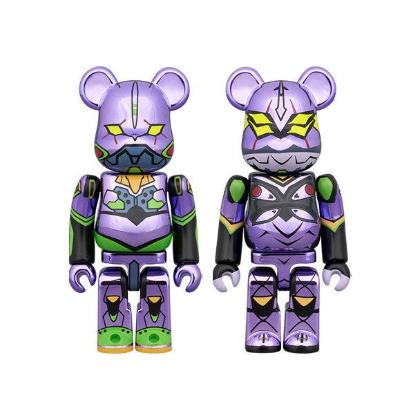 【予約安心出荷】[FIG] BE@RBRICK(ベアブリック) エヴァンゲリオン 初号機(新塗装メッキ版)&エヴァンゲリオン 第13号機(新塗装メッキ版) 2PCS SET シン・エヴァンゲリオン劇場版 完成品 可動フィギュア メディコム・トイ(2026年9月)