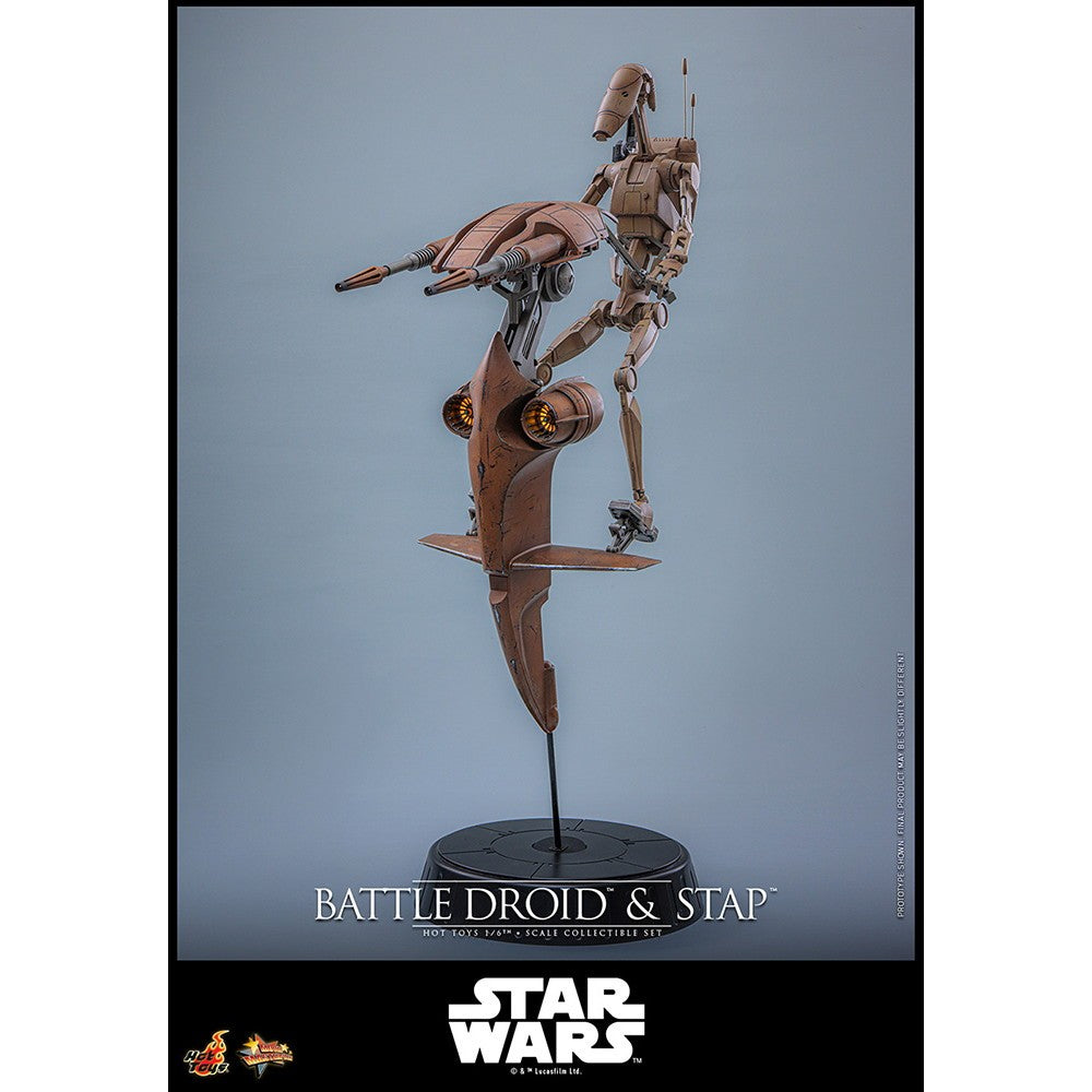 【予約安心出荷】[FIG] ムービー・マスターピース バトル・ドロイド&STAP STAR WARS(スター・ウォーズ) エピソード1/ファントム・メナス 1/6 完成品 可動フィギュア(MM#887) ホットトイズ(2027年9月)