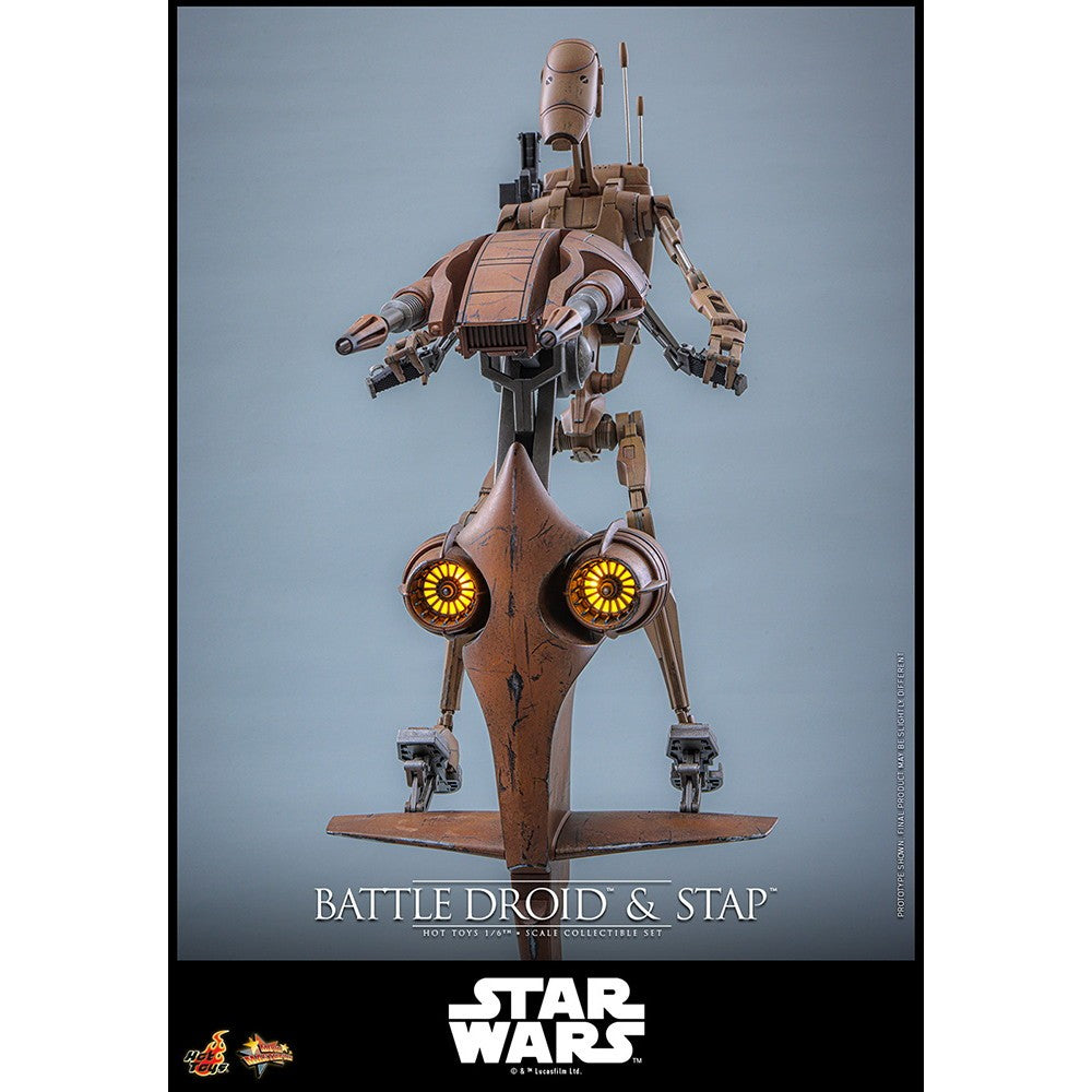 【予約安心出荷】[FIG] ムービー・マスターピース バトル・ドロイド&STAP STAR WARS(スター・ウォーズ) エピソード1/ファントム・メナス 1/6 完成品 可動フィギュア(MM#887) ホットトイズ(2027年9月)