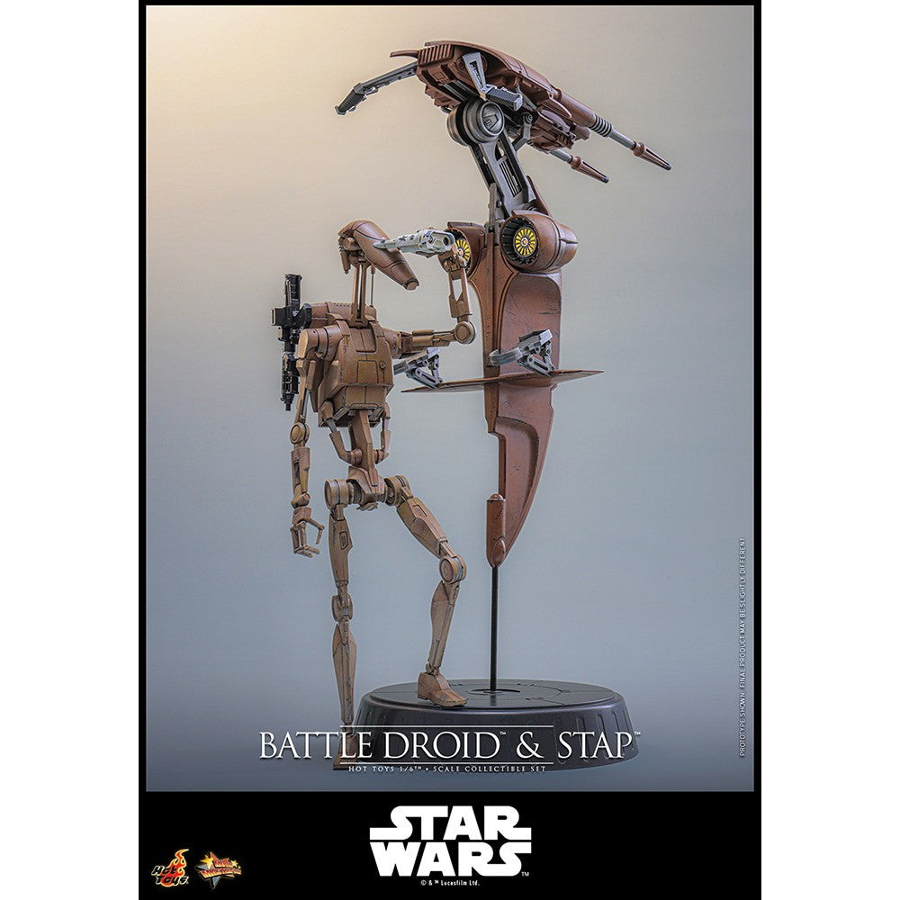 【予約安心出荷】[FIG] ムービー・マスターピース バトル・ドロイド&STAP STAR WARS(スター・ウォーズ) エピソード1/ファントム・メナス 1/6 完成品 可動フィギュア(MM#887) ホットトイズ(2027年9月)
