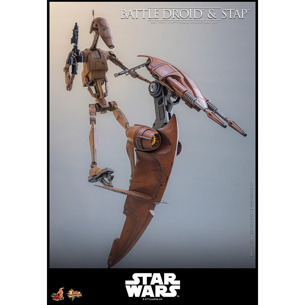 【予約安心出荷】[FIG] ムービー・マスターピース バトル・ドロイド&STAP STAR WARS(スター・ウォーズ) エピソード1/ファントム・メナス 1/6 完成品 可動フィギュア(MM#887) ホットトイズ(2027年9月)