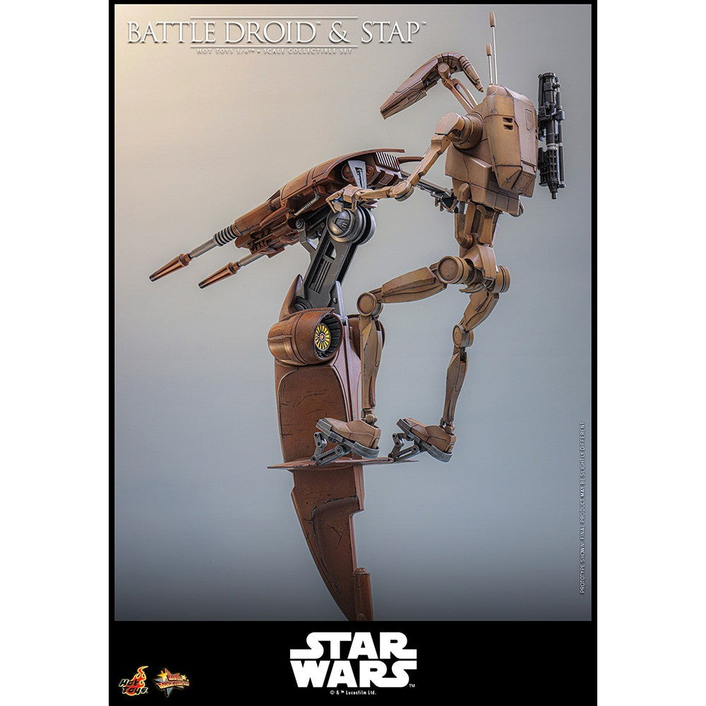 【予約安心出荷】[FIG] ムービー・マスターピース バトル・ドロイド&STAP STAR WARS(スター・ウォーズ) エピソード1/ファントム・メナス 1/6 完成品 可動フィギュア(MM#887) ホットトイズ(2027年9月)