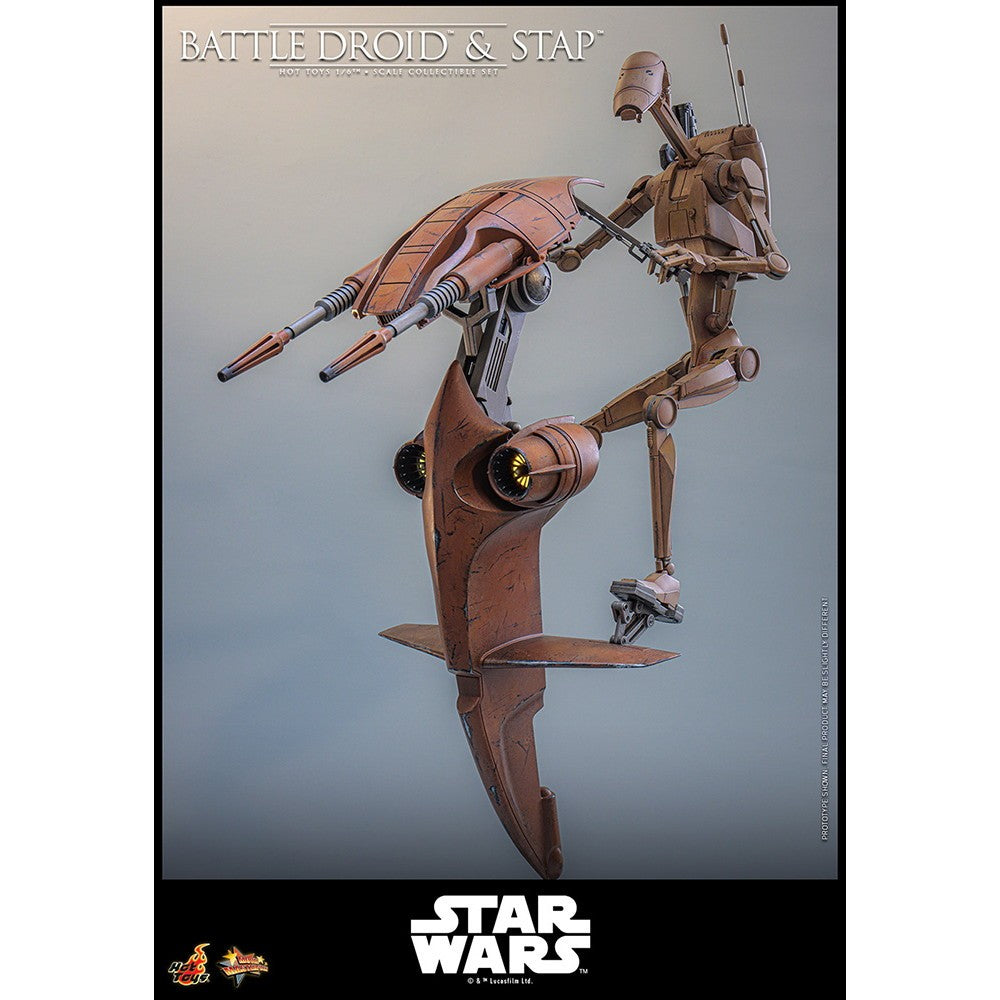 【予約安心出荷】[FIG] ムービー・マスターピース バトル・ドロイド&STAP STAR WARS(スター・ウォーズ) エピソード1/ファントム・メナス 1/6 完成品 可動フィギュア(MM#887) ホットトイズ(2027年9月)