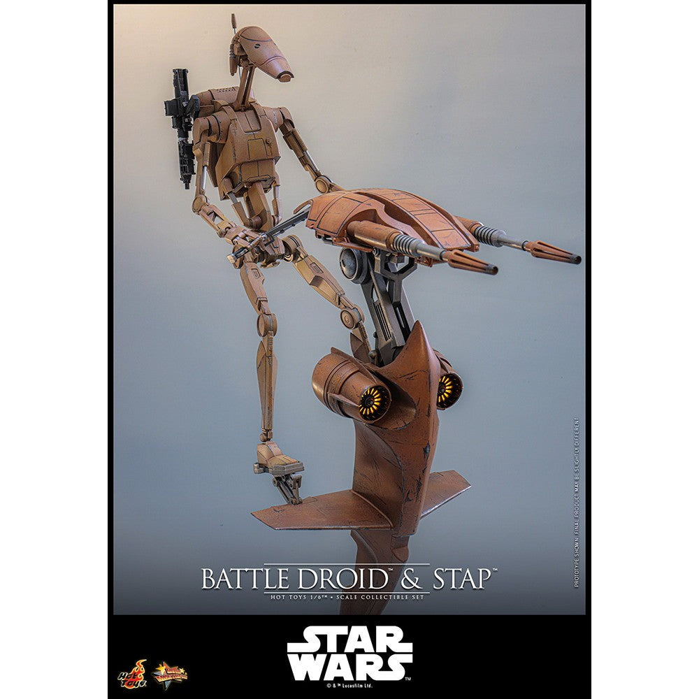 【予約安心出荷】[FIG] ムービー・マスターピース バトル・ドロイド&STAP STAR WARS(スター・ウォーズ) エピソード1/ファントム・メナス 1/6 完成品 可動フィギュア(MM#887) ホットトイズ(2027年9月)