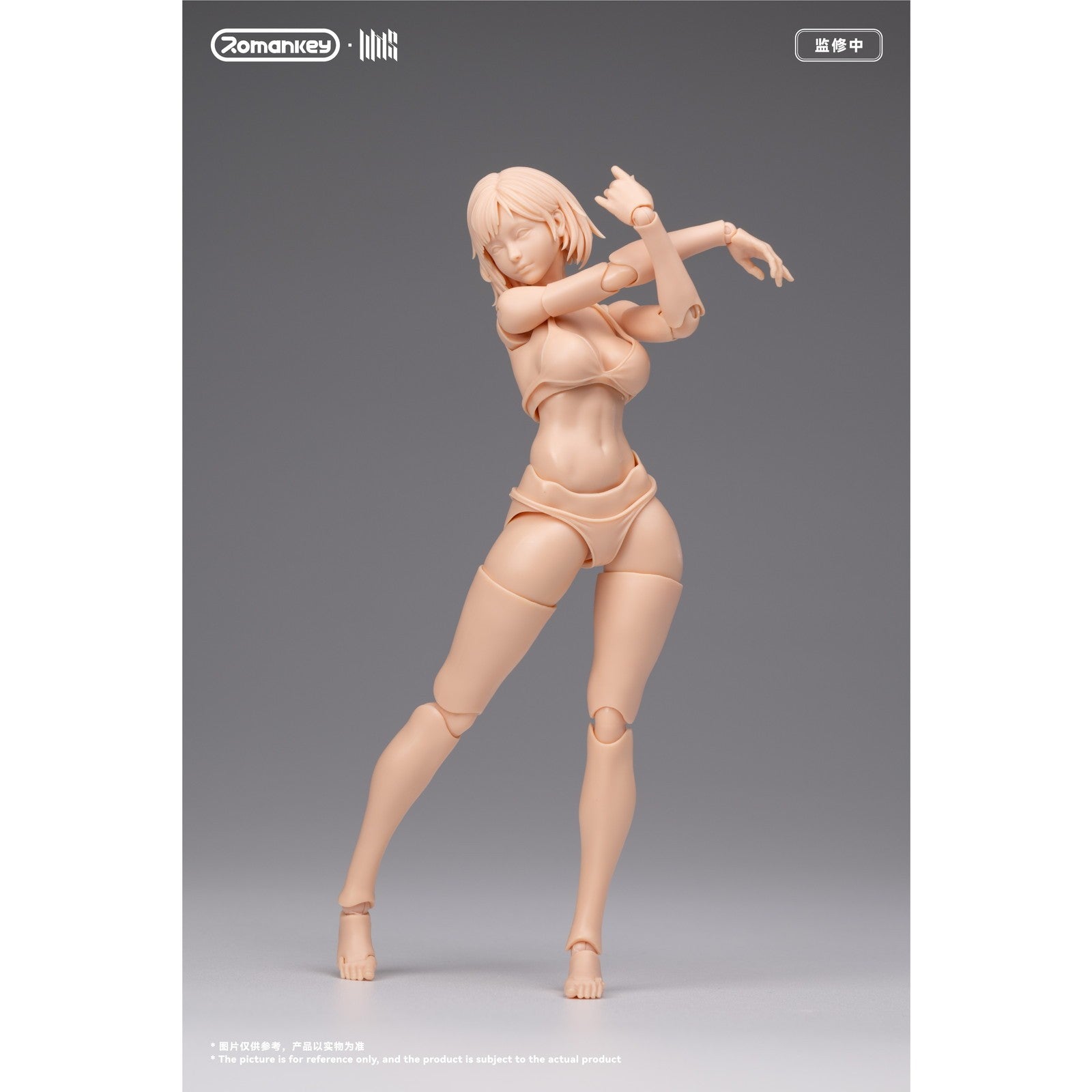 【予約安心出荷】[FIG] UMS004 可動フィギュア女性素体 ミア(未塗装Ver.) 1/12 完成品 Romankey(ロマンキー)(2026年12月)