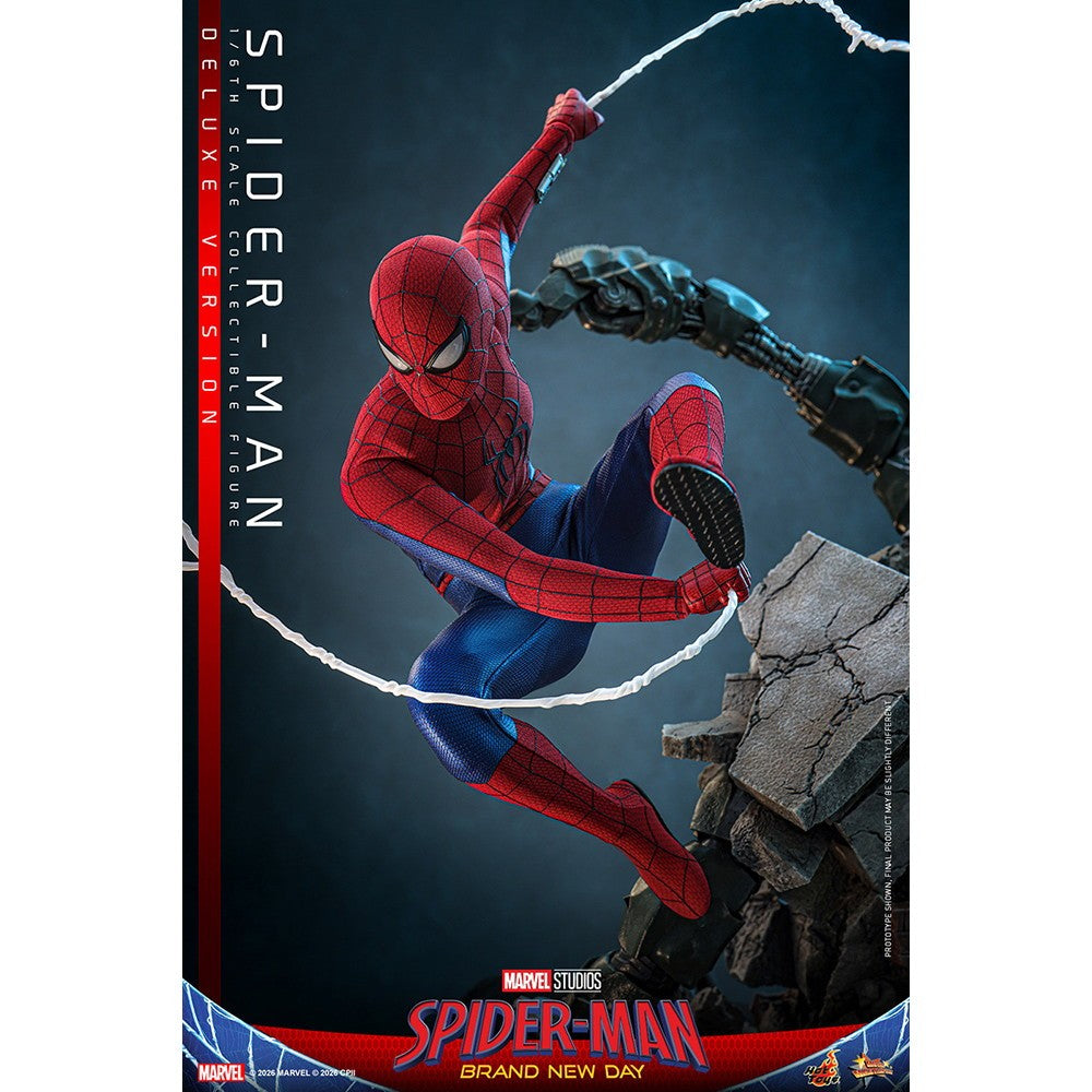 【予約安心出荷】[FIG] ムービー・マスターピース スパイダーマン(デラックス版) スパイダーマン:ブランド・ニュー・デイ 1/6 完成品 可動フィギュア(MM#893) ホットトイズ(2027年9月)