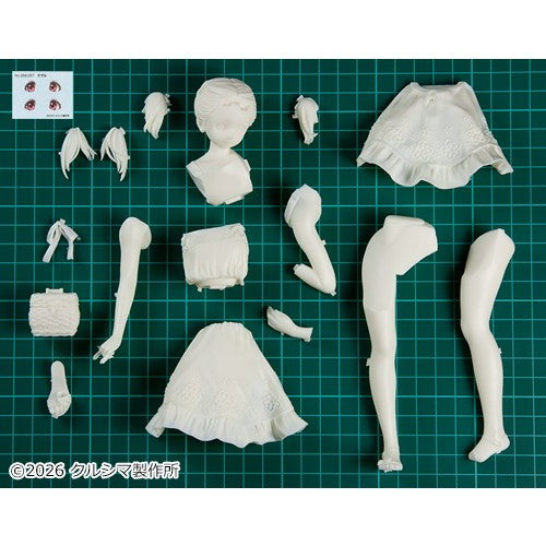 【予約安心出荷】[FIG] オリジナル やすみちゃんシリーズ No.256 すずみちゃん おでかけ日和 成形色アイボリー 1/6.5 レジンキャストキット フィギュア クルシマ製作所(2026年10月)