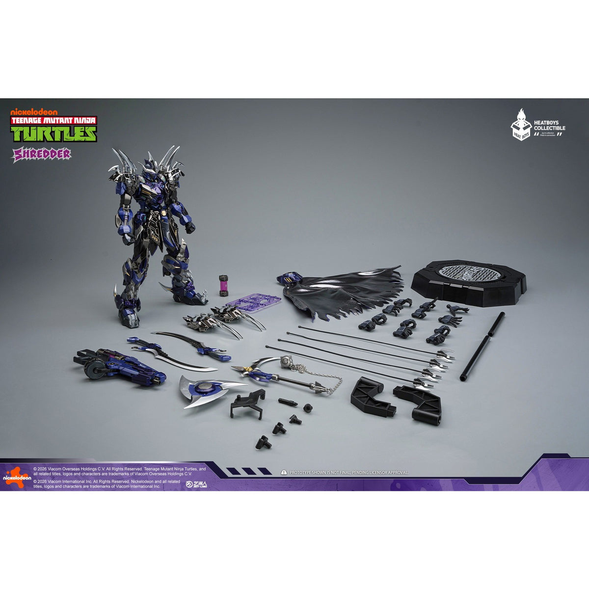 【予約安心出荷】[FIG] HB0119 SHREDDER(シュレッダー) メッキ版 ティーンエイジ・ミュータント・ニンジャ・タートルズ 完成品 合金可動フィギュア HEATBOYS(ヒートボーイズ)(2027年6月)
