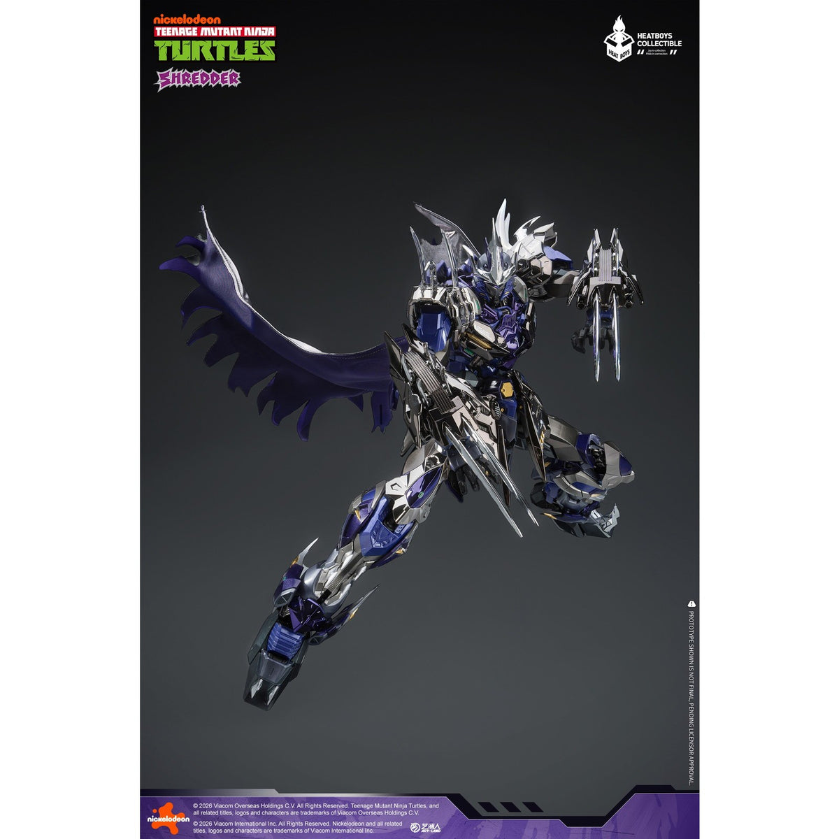 【予約安心出荷】[FIG] HB0119 SHREDDER(シュレッダー) メッキ版 ティーンエイジ・ミュータント・ニンジャ・タートルズ 完成品 合金可動フィギュア HEATBOYS(ヒートボーイズ)(2027年6月)